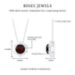 Solitaire Garnet Hexagonal Pendant Necklace