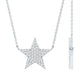 Diamond Star Pendant Necklace in Pave Setting