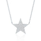 Diamond Star Pendant Necklace in Pave Setting