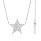 Diamond Star Pendant Necklace in Pave Setting