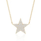 Diamond Star Pendant Necklace in Pave Setting