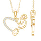 Diamond Heart and Music Note Necklace