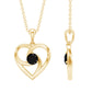 Heart Shape Black Onyx Promise Necklace For Women