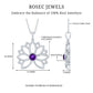 Amethyst Lotus Flower Necklace for Women