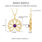 Amethyst Lotus Flower Necklace for Women