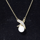 Real Freshwater Pearl and Diamond XO Necklace