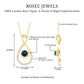 Real London Blue Topaz Infinity Necklace with Diamond