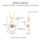 Genuine Tanzanite and Diamond Infinity Pendant Necklace With Chain