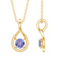 Certified 0.5 Carat Round Tanzanite Teardrop Pendant