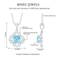 Natural Aquamarine Flower Pendant Necklace with Diamond