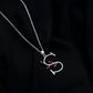 Lab Grown Ruby and Diamond Necklace with Letter S