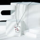 Lab Grown Ruby and Diamond Necklace with Letter S