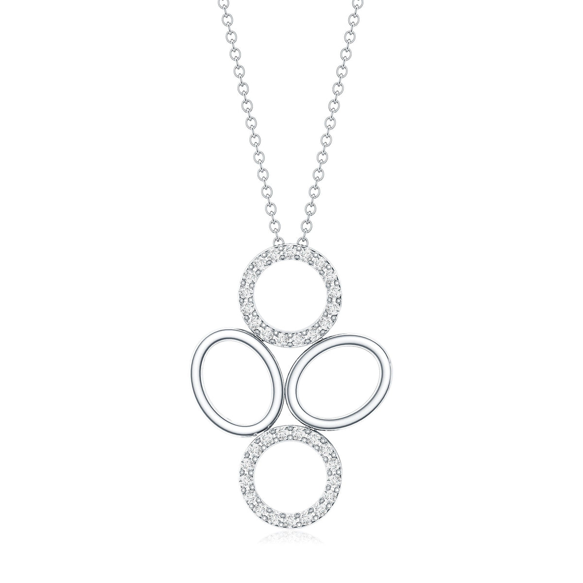 Certified Diamond Contemporary Necklace For Her