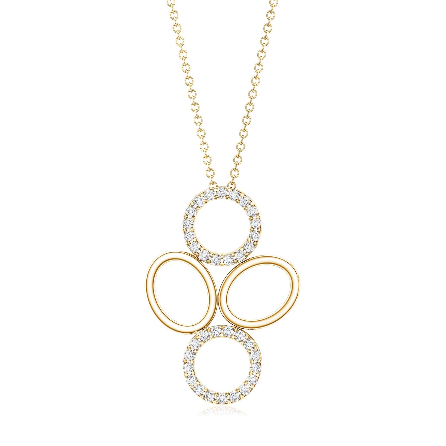 Certified Diamond Contemporary Necklace For Her