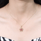 Natural Ruby Flower Pendant Necklace with Certificate
