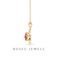 Natural Ruby Flower Pendant Necklace with Certificate