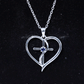 Natural Blue Sapphire Cross Heart Necklace for Women