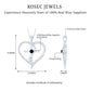Natural Blue Sapphire Cross Heart Necklace for Women