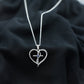 Natural Blue Sapphire Cross Heart Necklace for Women
