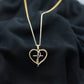 Natural Blue Sapphire Cross Heart Necklace for Women