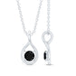 Certified 0.22 Carat Solitaire Black Onyx Teardrop Pendant With Chain