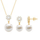 Genuine Freshwater Pearl Flower Jewelry Set for Brides