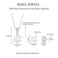 Certified Round Shape Moissanite Solitaire Jewelry Set