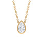 Pear Shape Real Diamond Solitaire Necklace