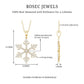 Colgante de copo de nieve con diamante genuino para mujer