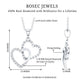 Pave Set Diamond Double Heart Necklace
