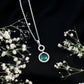 Certified Lab Created Emerald Wedding Necklace with Chain