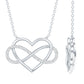 Certified Diamond Infinity Heart Necklace