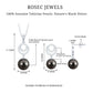 Genuine Tahitian Black Pearl Drop Jewelry Set with Certificate
