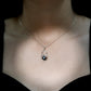 Handpicked Black Pearl Circle Necklace with Diamond