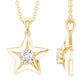 Certified Diamond Star Pendant Necklace