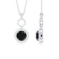 Real 2.6 Carat Black Spinel Drop Pendant Necklace with Diamond