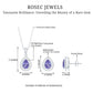 Certified Tanzanite Teardrop Jewelry Set with Moissanite Halo