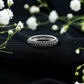 Certified Lab Grown Black Diamond 3 Row Eternity Band Ring