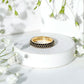 Certified Lab Grown Black Diamond 3 Row Eternity Band Ring