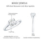 Certified Solitaire Moissanite Bypass Engagement Ring