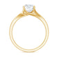 Certified Solitaire Moissanite Bypass Engagement Ring