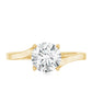 Certified Solitaire Moissanite Bypass Engagement Ring