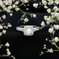 Classic Moissanite Halo Engagement Ring with Certificate