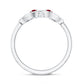 Natural Ruby Infinity Promise Ring for Women