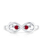 Natural Ruby Infinity Promise Ring for Women