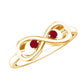 Natural Ruby Infinity Promise Ring for Women