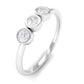 Natural Diamond 3 Stone Promise Ring with Certificate