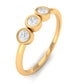 Natural Diamond 3 Stone Promise Ring with Certificate