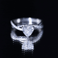 Heart Shape Moissanite Crossover Engagement Ring for Her