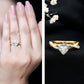 Heart Shape Moissanite Crossover Engagement Ring for Her